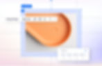 image showing pink/white background, with a grid over it. On top of that is an image of an orange plastic item.  There is a floating action bar visible.