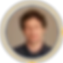 image of person in a circle facing the camera. There is an orange circle round the image.